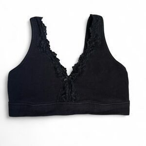 Lace Trim Black Bralette